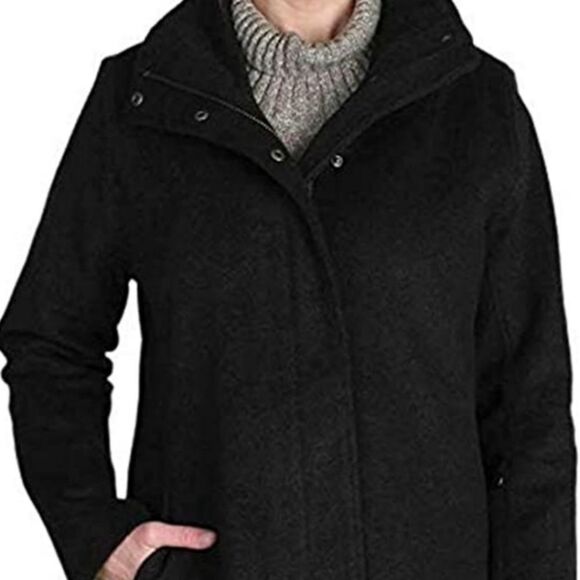 Pendleton Vintage Logan Wool Fall Winter Mid Length Women's Coat Dark Gray XXL - Picture 3 of 14